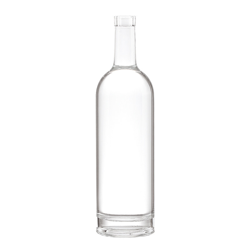 Estampage à chaud Bouteille en verre de 2 litres pour une forme personnalisée Jus Spiritueux Boisson alcoolisée Vodka Gin Vin bleu