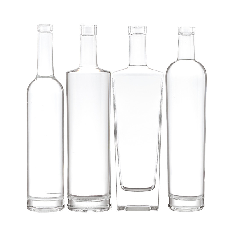 Dépôt de surface décalé 500 ml Bouteille en verre pour vodka brandy whisky vodka gin 750 ml