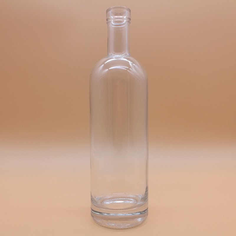 Bouteilles d'alcool en verre de 500 ml avec couleur glacée/transparente/peinte