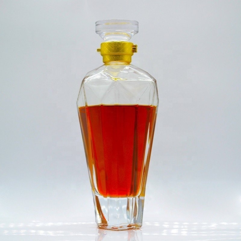 Bouteille d'alcool vide personnalisée Bouteille de verre de vodka 1L avec un design unique Expédition express