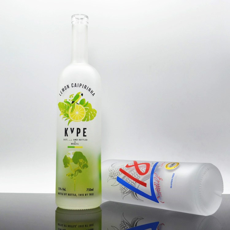 Bouteille de verre vide pour boissons industrielles avec bouchon de liège 375 ml 500 ml 750 ml