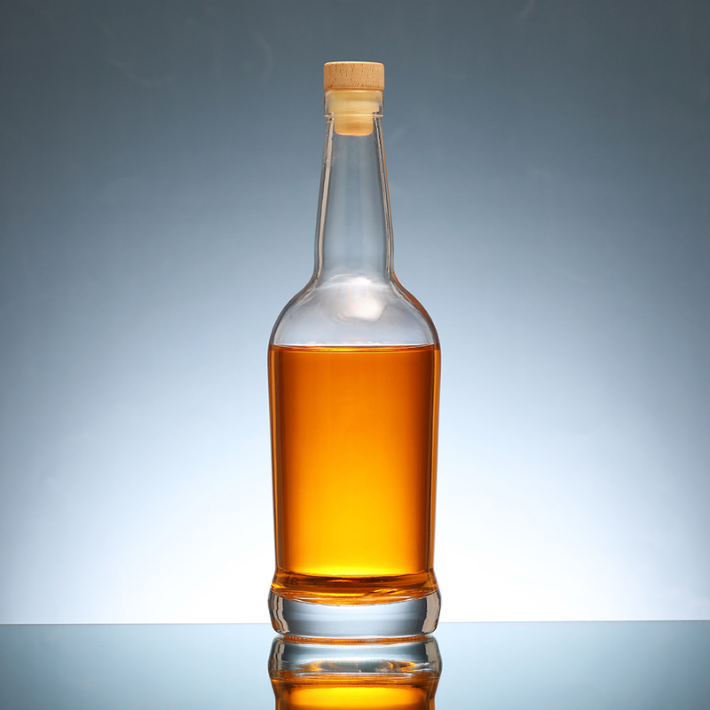 Bouteille en verre de vodka de 750 ml avec un matériau en verre Super Flint