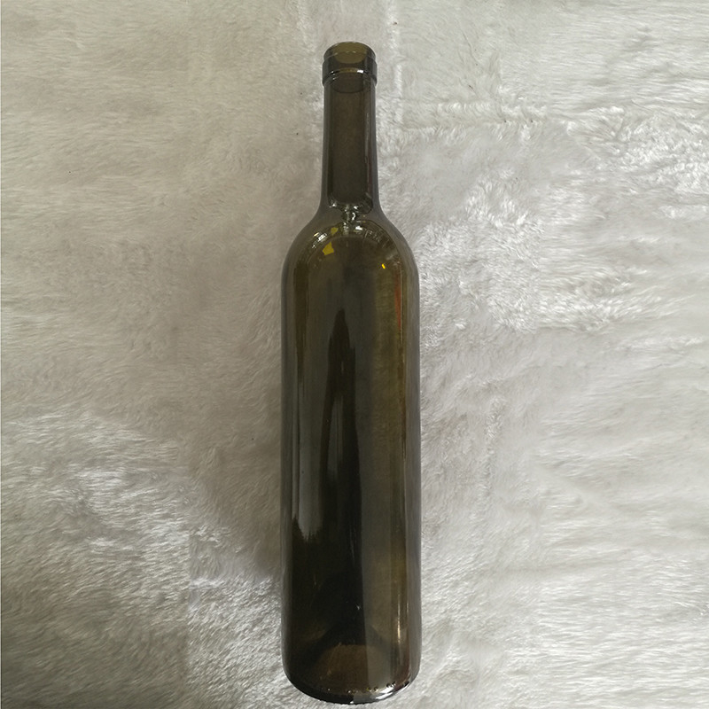 Bouteille en verre d'ambre de 750 ml pour la vodka, le whisky et le brandy