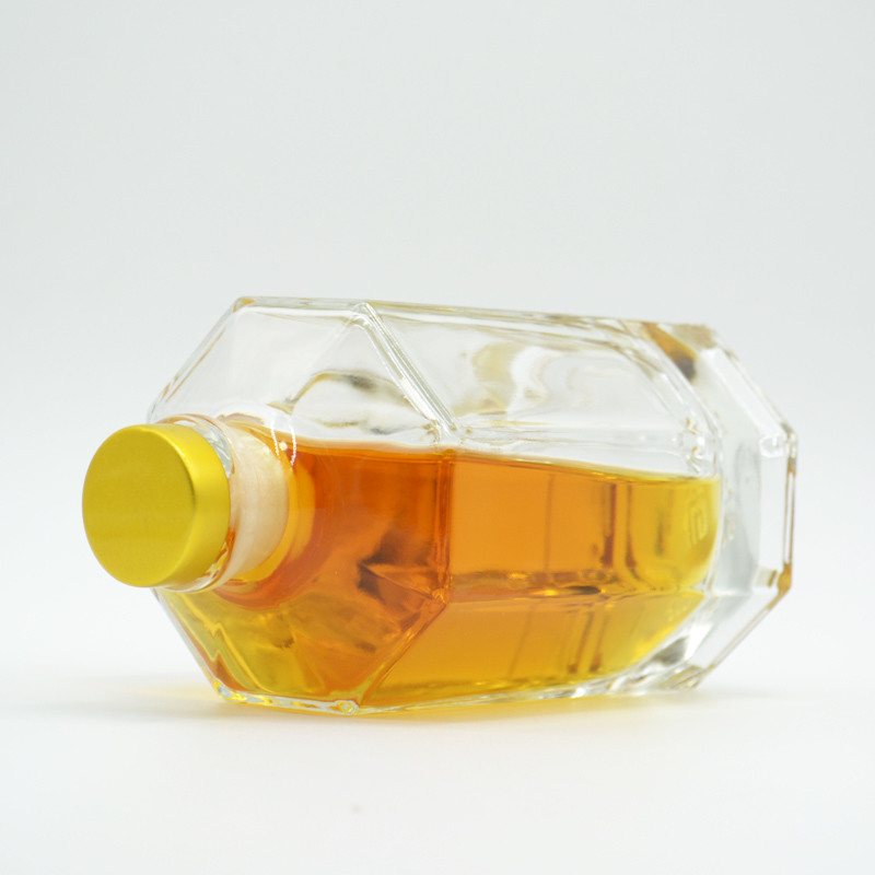 Type d'étanchéité au liège Verre transparent Vin liquide Whisky Vodka Tequila Bouteille 200 ml 375 ml 500 ml 750 ml 1000 ml
