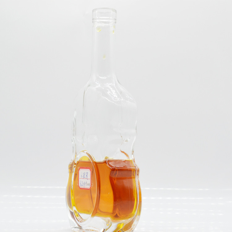 Matériau du collier Super Flint Glass 500 ml Bouteille d'alcool Gin pour l'huile d'olive et les mini-alcools