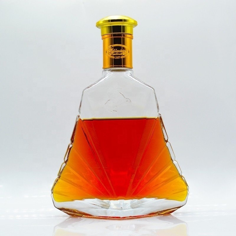 Bouteilles de brandy conception personnalisée bouteille vide de liqueur pour bouteille en verre de vodka 750 ml