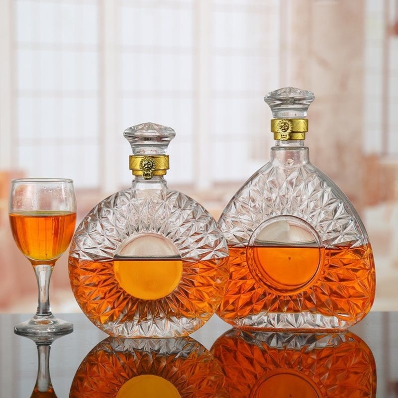500 ml 750 ml 1000 ml Bouteille en verre Super Flint pour la vodka industrielle et le whisky et le rhum