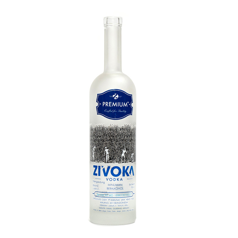 Bouteilles en verre Super Flint pour la vodka et le whisky en liquide de 500 ml, 700 ml et 75 cl