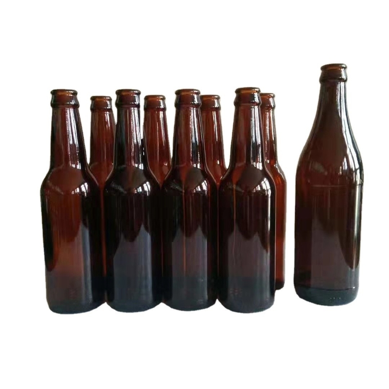 330 ml 500 ml Bouteille de couleur primaire Bouchon de couronne Amber Liquor Bouteille en verre de bière pour Direct